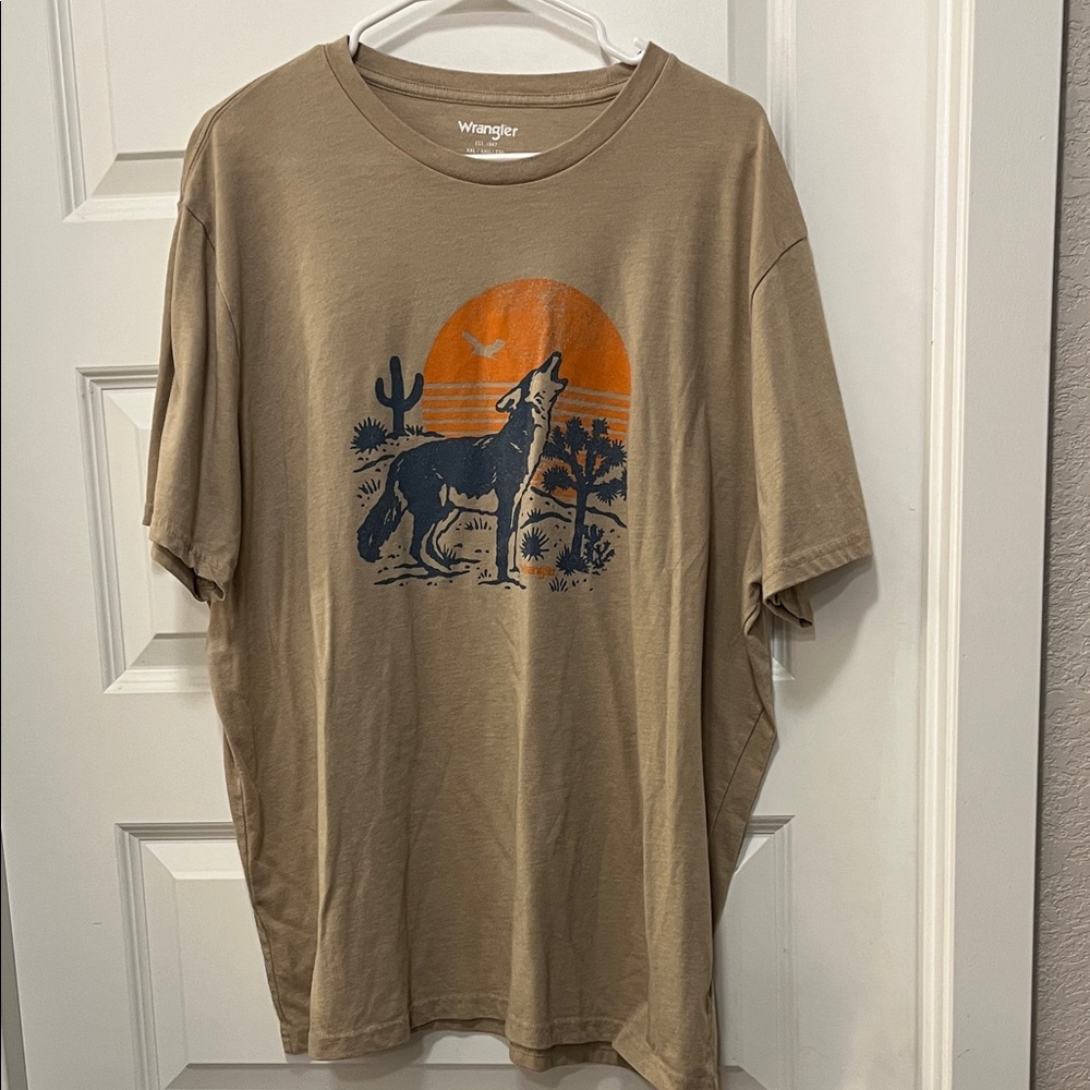 Wrangler Tan Graphic T-Shirt for Men xxl